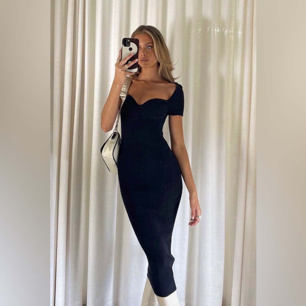 🐅🖤Princess Polly Black knit dress🖤🐅BRAND NEW